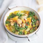 Vegetarian stew recipe – cannellini beans, pumpkin and leek